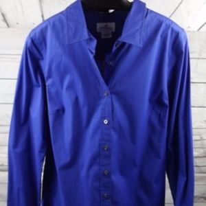 New J Crew Tall Perfect Shirt 29937 Bright Blue